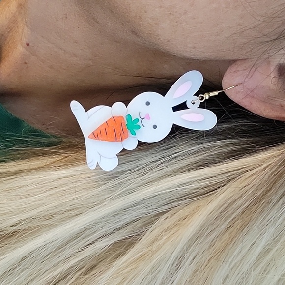 EASTER BUNNY EARRINGS - Picture 4 of 5